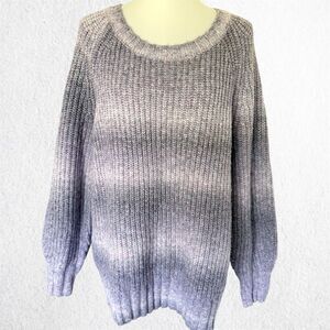 Womens Gap Chunky Knit Ombre Space Dye Purple Gap Sweater Acrylic Cozy  Colorful